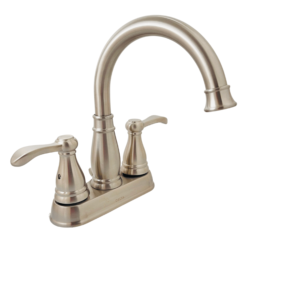 Delta 25984LF-BN-ECO Porter 4 in. Centerset 2-Handle Bathroom Faucet in Brushed Nickel