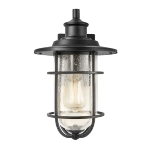44891 13.5 in. Matte Black Modern Outdoor 1-Light Wall Sconce