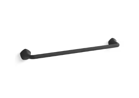 KOHLER R31058-BL Sundae 24 in. Wall Mounted Towel Bar in Matte Black