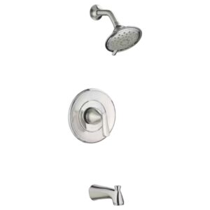 7413508.295 Single-Handle 3-Spray Tub and Shower Faucet with 1.8 GPM in Brushed Nickel (Valve Included)
