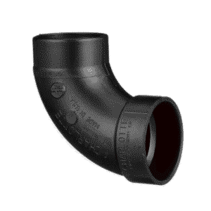 Charlotte Pipe ABS003021200HD 4 in. ABS DWV 90-Degree Hub x Spigot Elbow Fitting