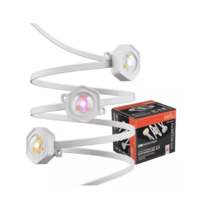 Hampton Bay SQHDE03-5PSL 10-LED 16.4 ft. Plug-in Mini Integrated LED Novelty Permanent Outdoor String Light Expansion Set Powered by Hubspace