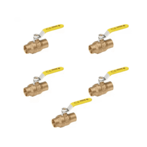 107-853J5 1/2 in. Brass SWT Full Port Ball Valve (5-Pack)